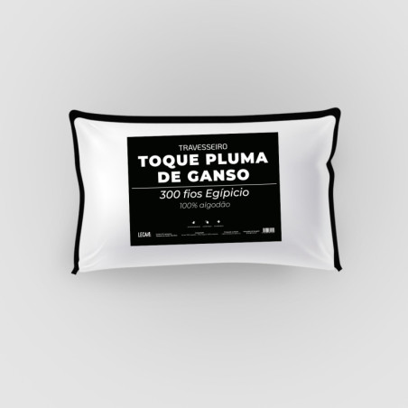 TRAVESSEIRO TOQUE PLUMA DE GANSO 300 FIOS 50X70 LECASA