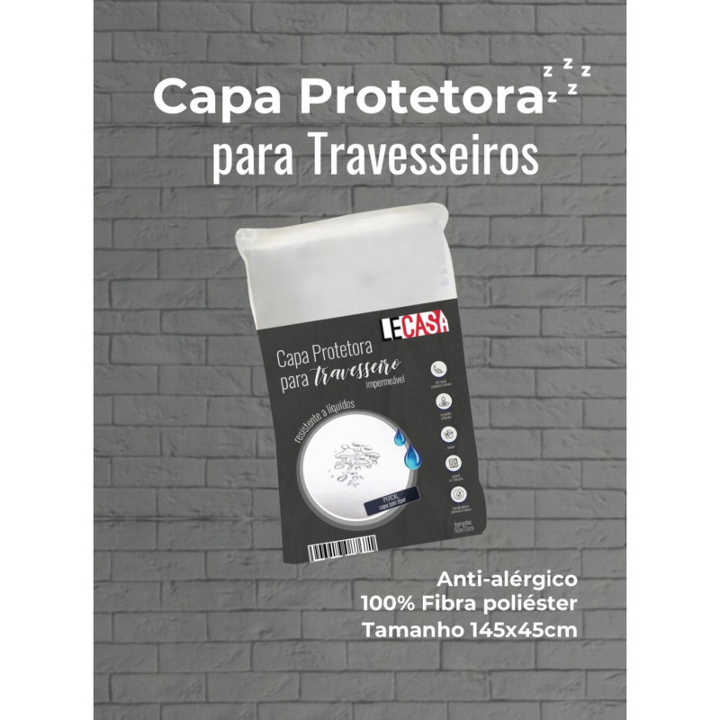 CAPA DE TRAVESSEIRO IMPERMEÁVEL LECASA
