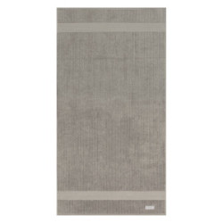 TOALHA DE BANHO 70/140 FIO PENTEADO CANELADO BEGE TAUPE 1534 - BUDDEMEYER