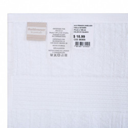 JOGO DE BANHO 5 PEÇAS 70/140 FIO PENTEADO CANELADO BRANCO 1011 - BUDDEMEYER